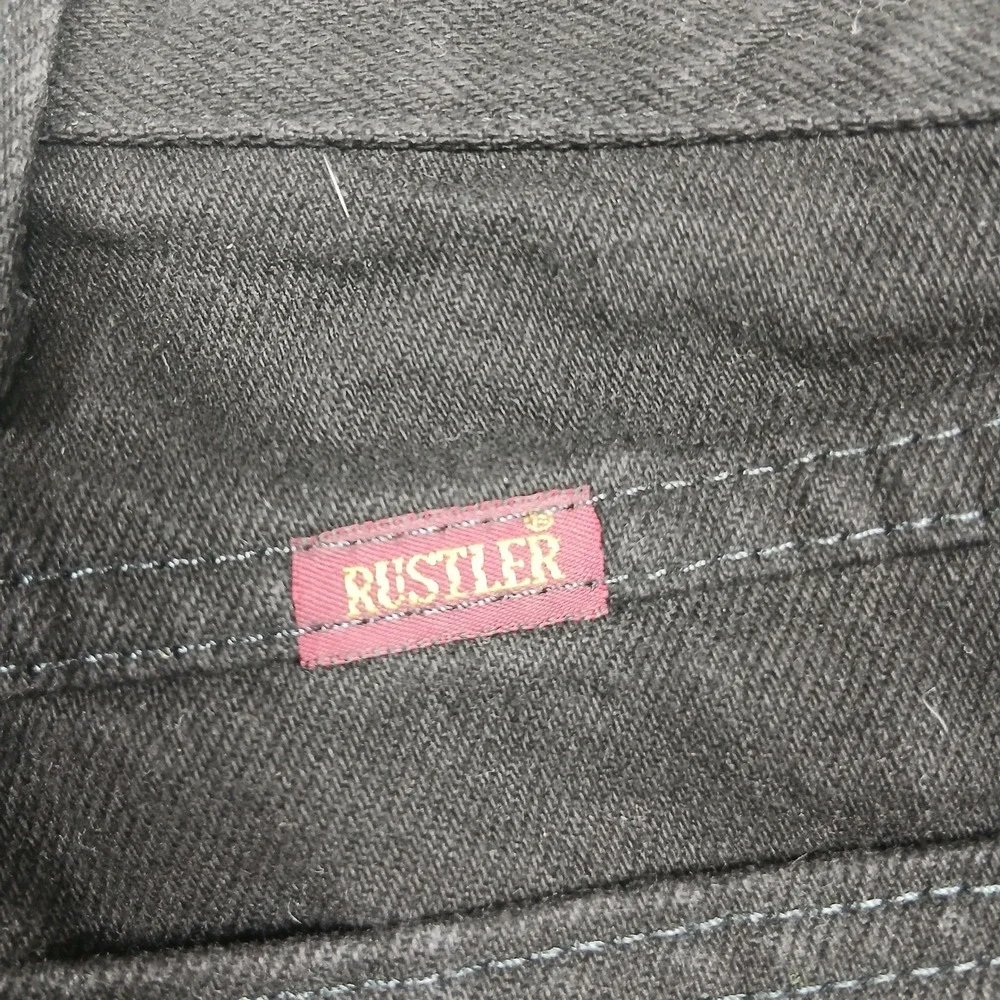 Rustler Jeans Mens 36x29 Black Straight Leg‎ Cotton Denim Pants